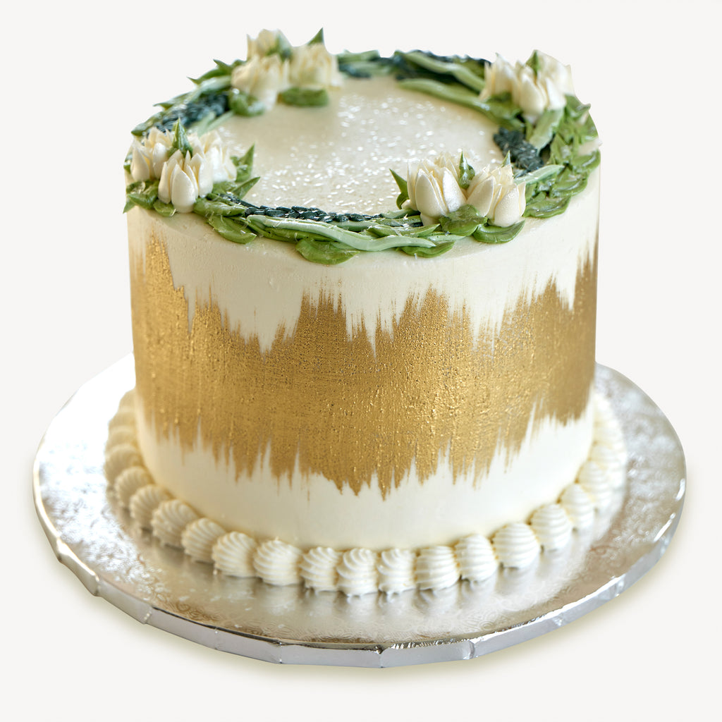Online Cake Order - Gold Leaf Drip Cake #12Drip – Michael Angelo's