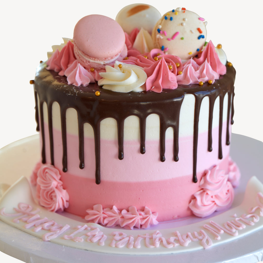 Online Cake Order - Macaron & Sprinkles Drip Cake #5Drip – Michael Angelo's