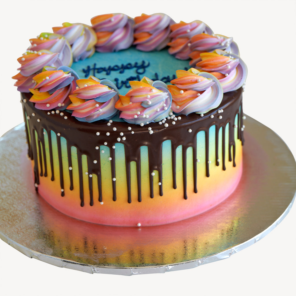 Online Cake Order - Gold Leaf Drip Cake #12Drip – Michael Angelo's