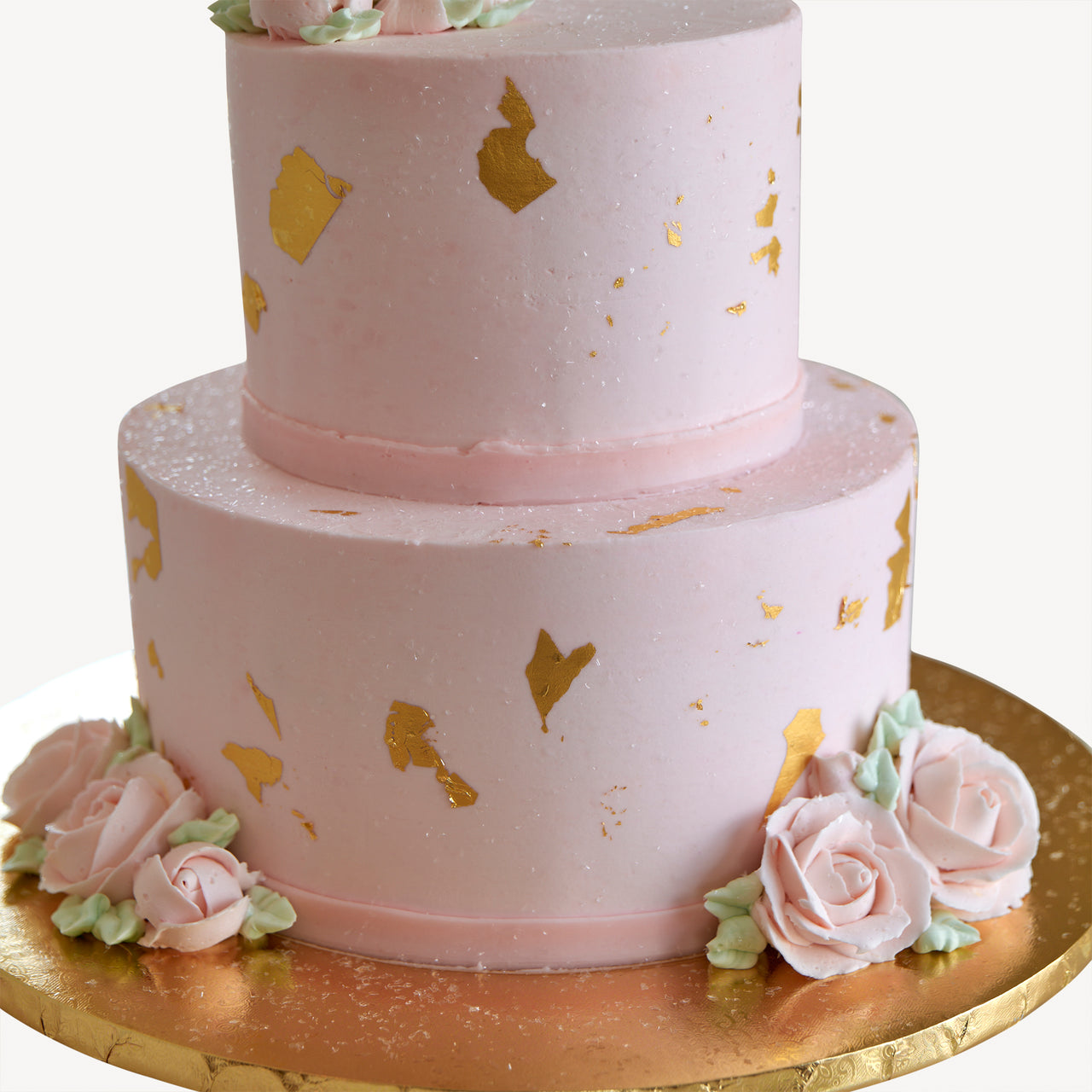 Online Cake Order - Pink and Gold Tier #14Texture – Michael Angelo's