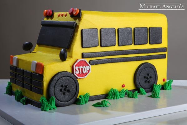 Simple Bus and Balloon Cake