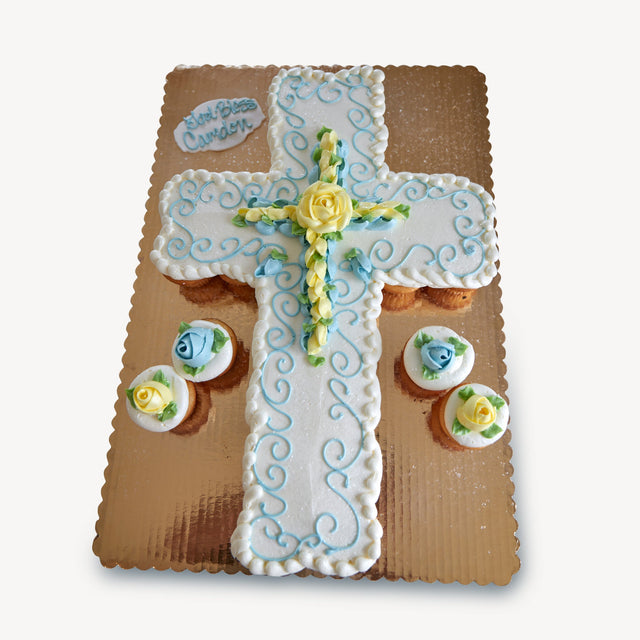 Online Cake Order - Cross Shaped Cupcake Sheet Cake #177Religious ...