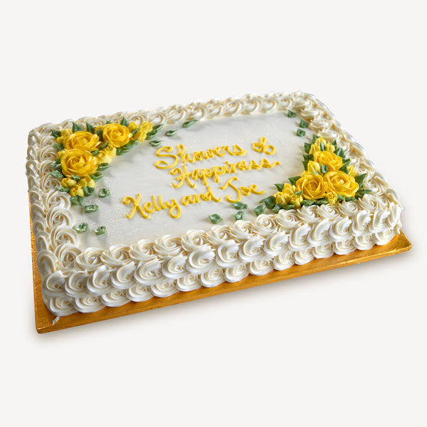 Online Cake Order - Yellow Roses Sheet Cake #134Bridal – Michael ...