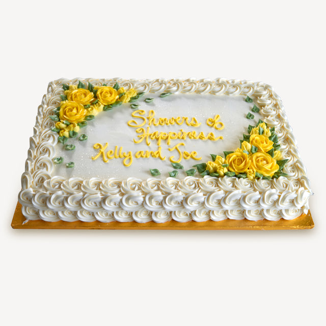 Online Cake Order - Yellow Roses Sheet Cake #134Bridal – Michael ...